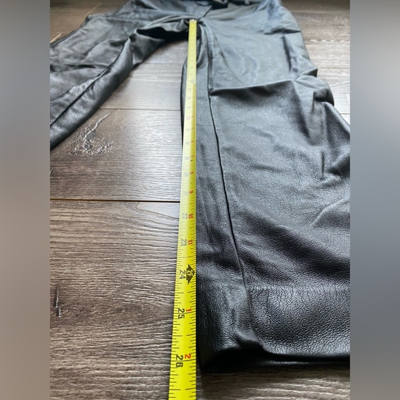 Babaton Black Belted Vegan Faux Leather High Rise Trouser Pant - Picture 13 of 15